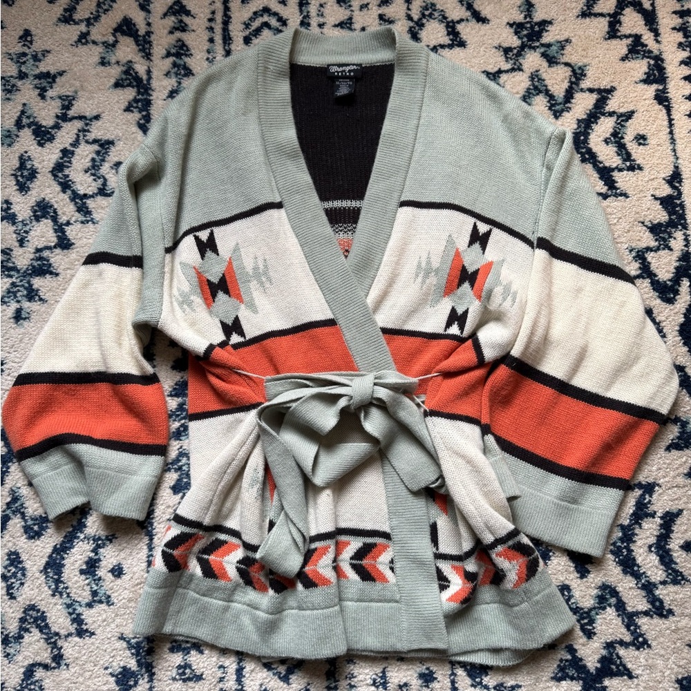Wrangler Retro Native-Inspired Cardigan Sweater